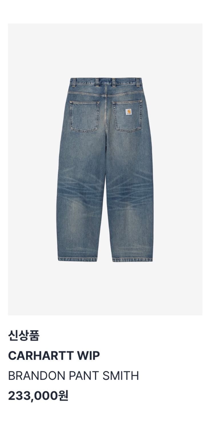 칼하트wip 브랜돈팬츠xs 상품이미지3
