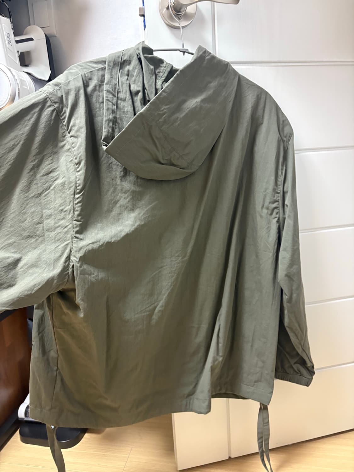 새상품) 코이세이오 체크 링클스 윈드브레이커 올리브 1사이즈 상품이미지6