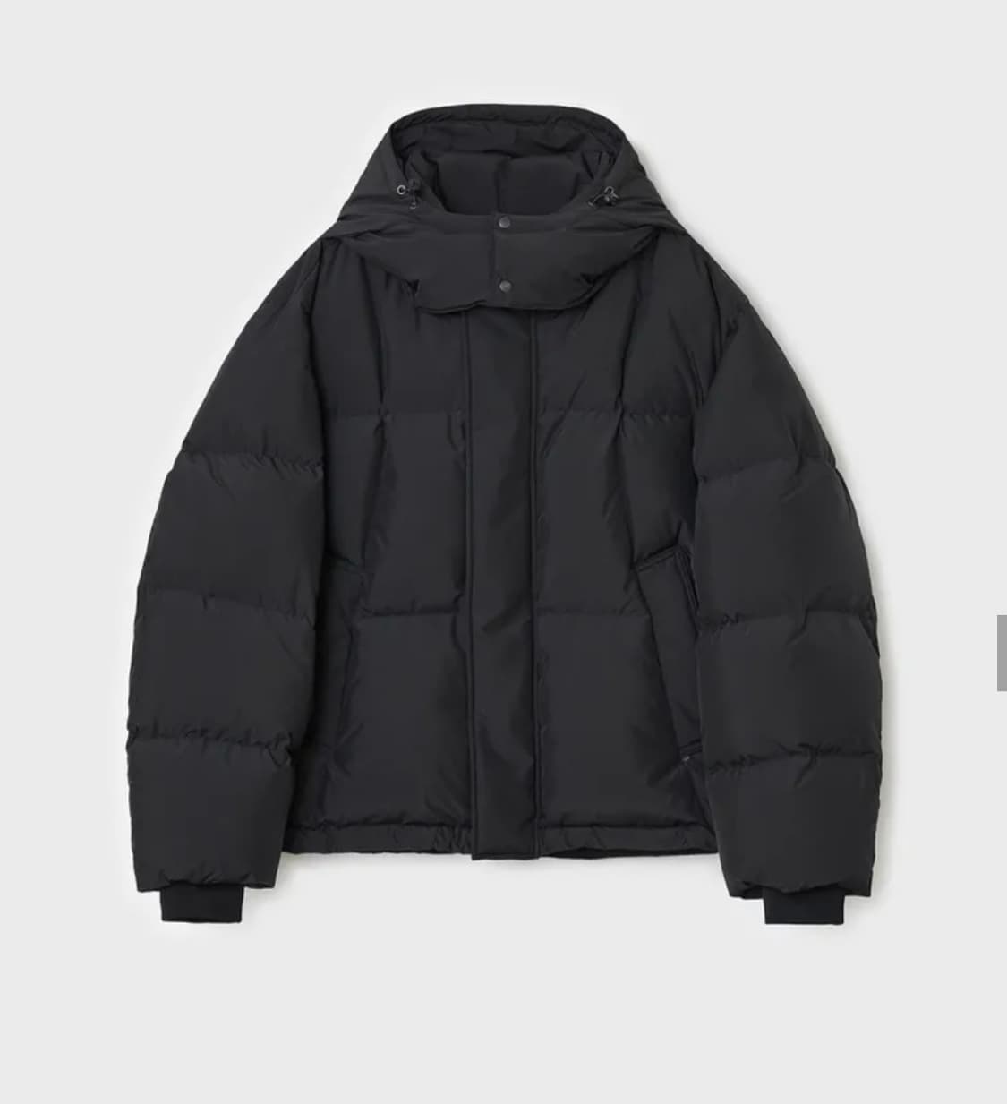 25FW 벨리에 크로스라인 후디스 구스다운 블랙 상품이미지3