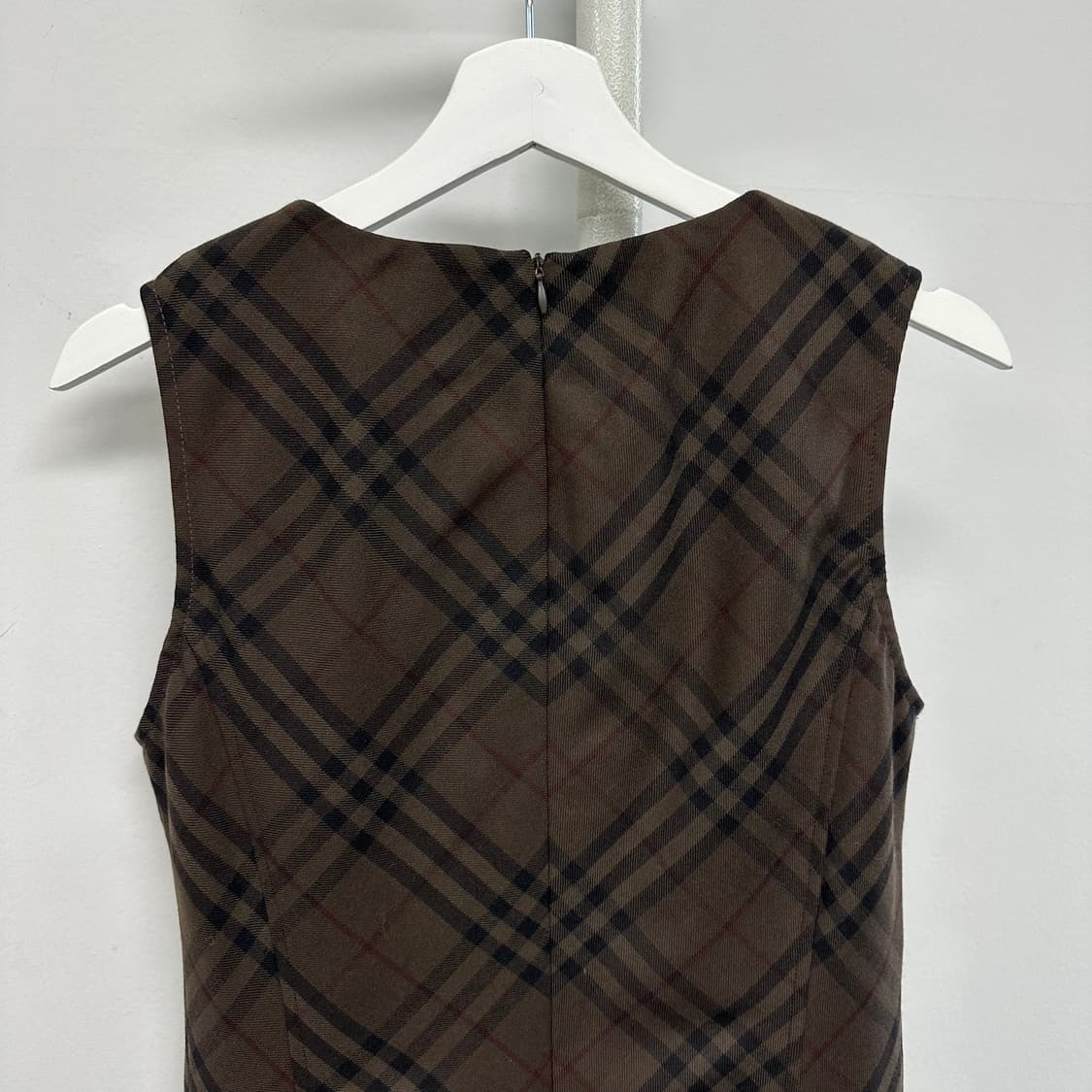 버버리 사선체크 울 원피스 상품이미지8