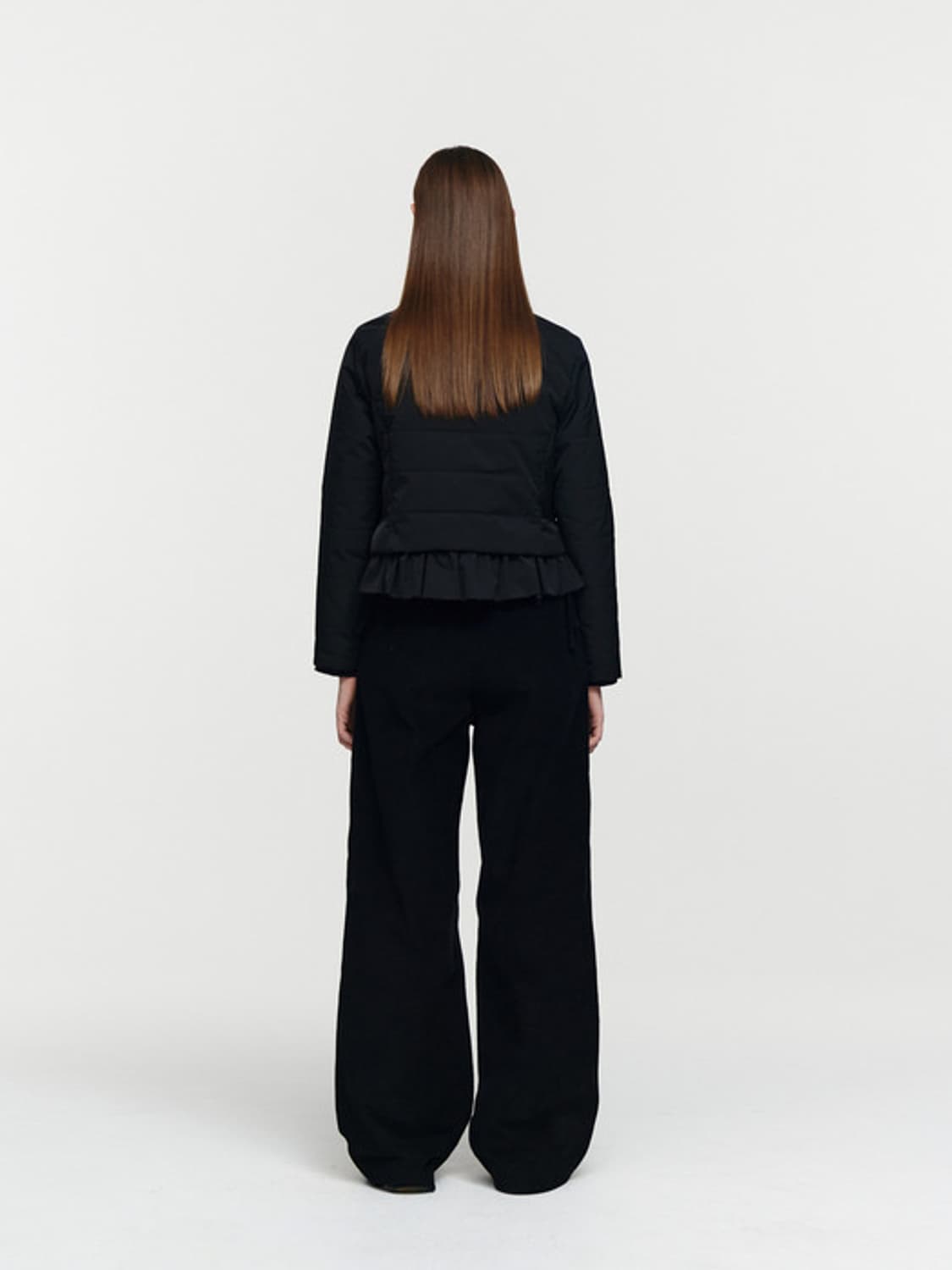 버뮬라 RUFFLE PADDED JACKET (BLACK) 상품이미지2