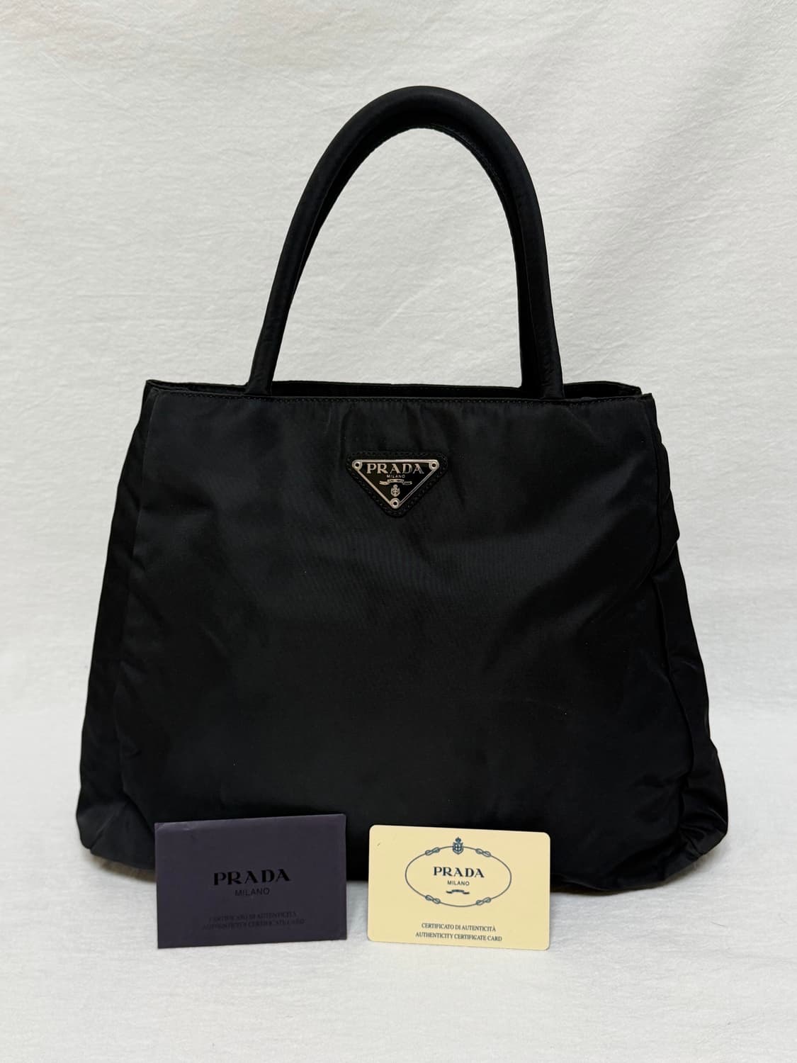 정품 프라다 포코노 나일론 블랙 토트백 핸드백 상품이미지1