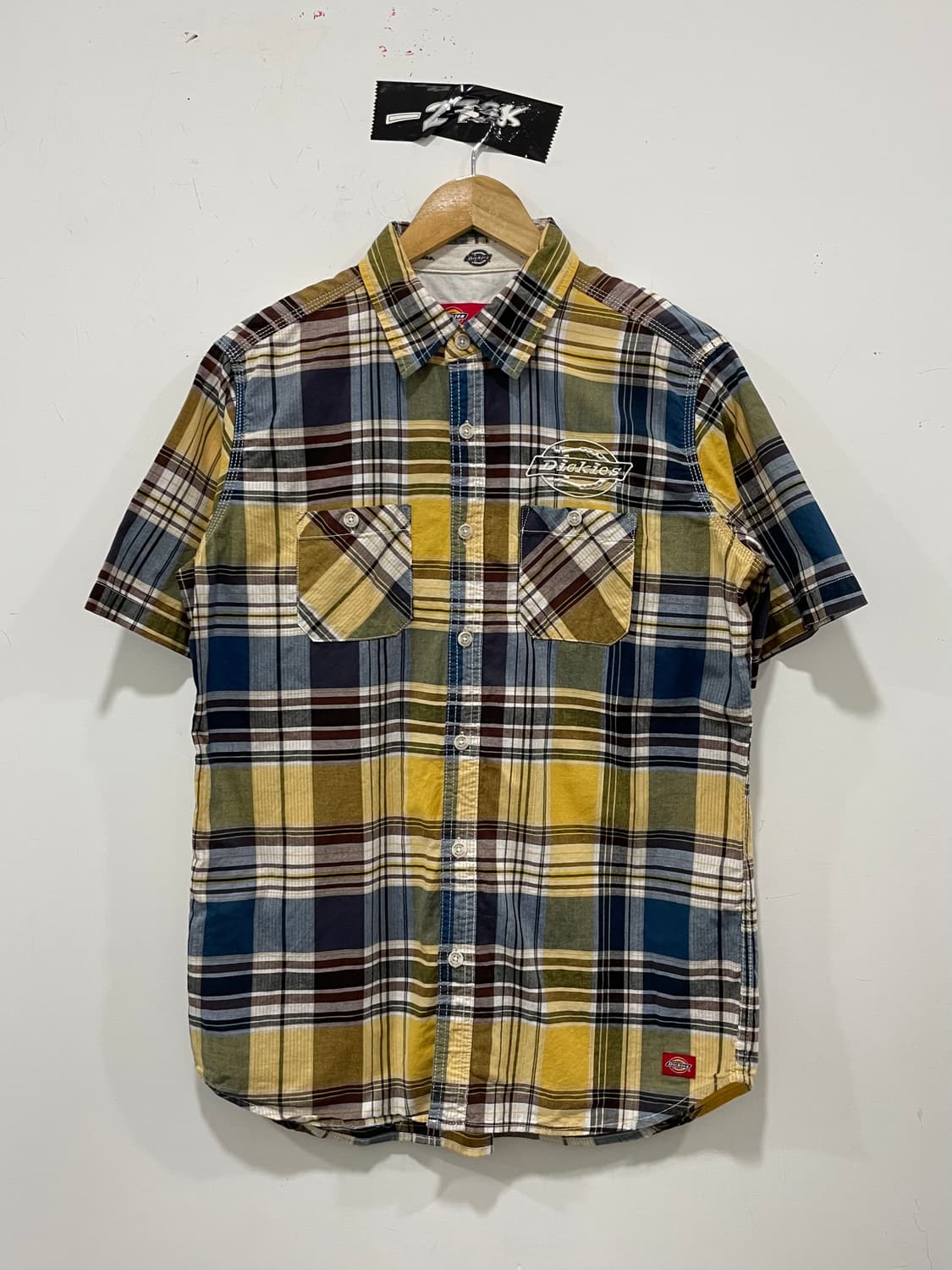 Dickies 디키즈 자수로고 체크 반팔셔츠 상품이미지2