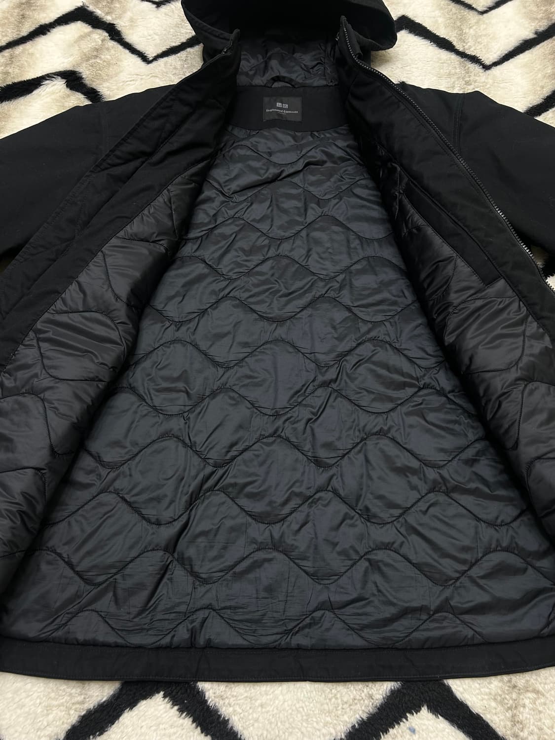 [XL]유니클로x엔니니어드가먼츠 퍼프테크 유틸리티 후드 자켓/블랙 상품이미지3