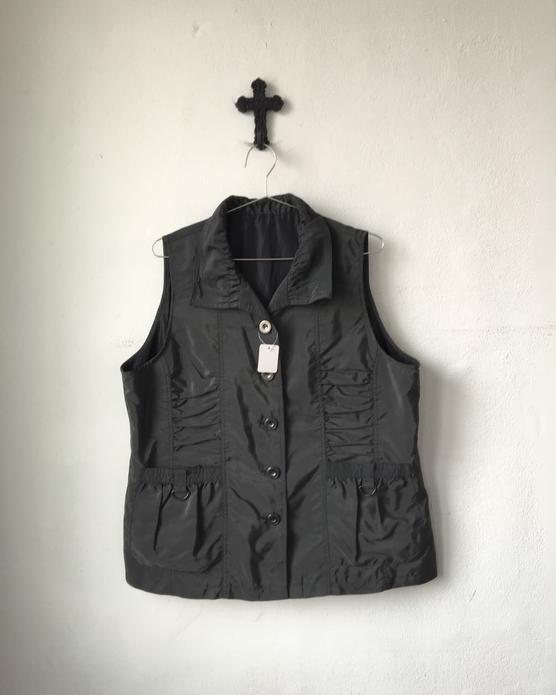 Shirring point glossy vest 상품이미지2