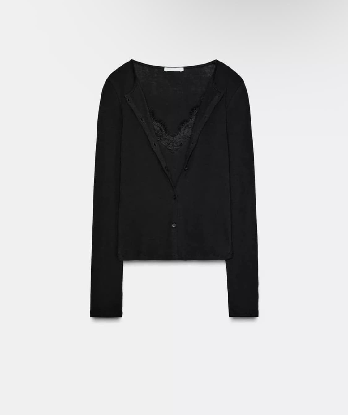 자라 레이스 콤비 탑 재킷 (블랙/M사이즈) 환승연 애 현지 착용 Wom 상품이미지2