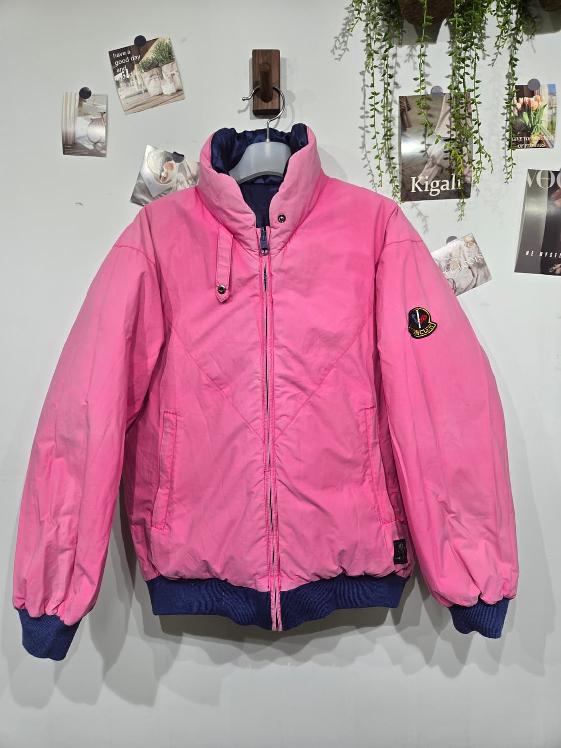 몽클레어 리버시블 네이비/핑크 패딩 점퍼 상품이미지5
