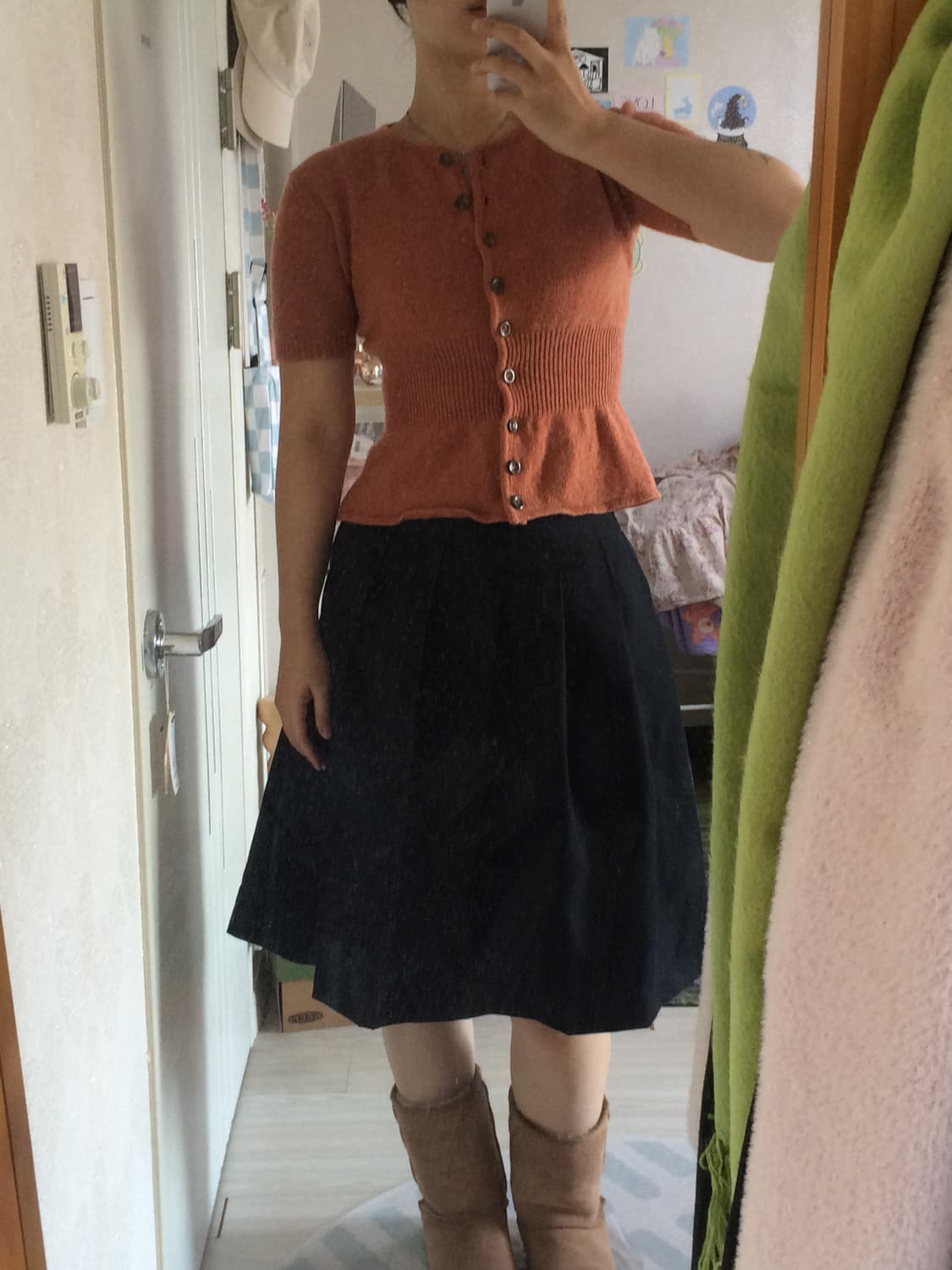 빈티지 반팔 니트 가디건 상품이미지6