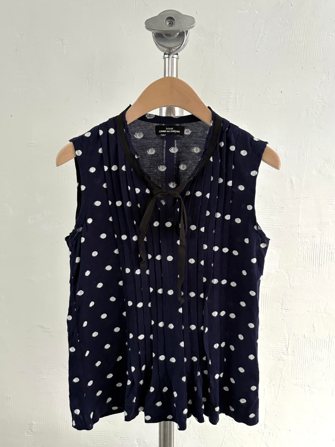 Comme des Garcons 꼼데가르송 트리콧 05s 도트 슬리브리스 상품이미지1