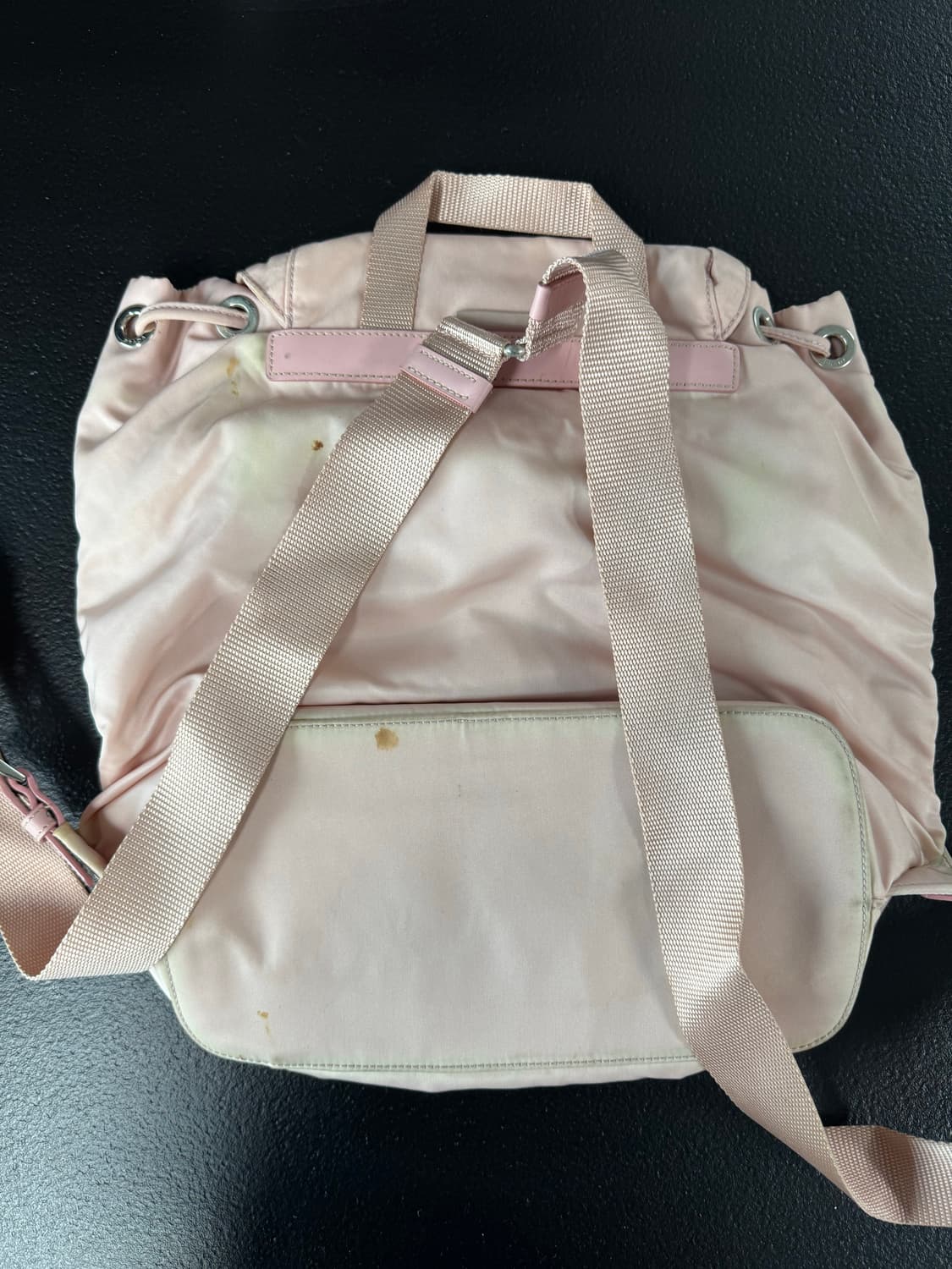 프라다 테수토 나일론 가죽 삼각백팩 핑크 상품이미지3