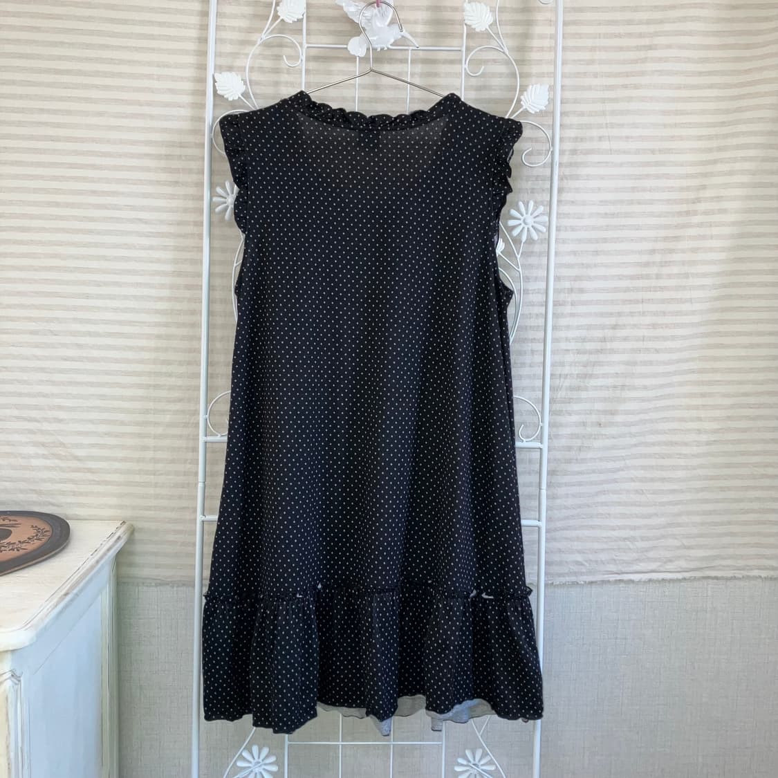 jpn vintage 블랙 도트 레이스 원피스 y2k 스트릿 갸루 펑키 상품이미지2