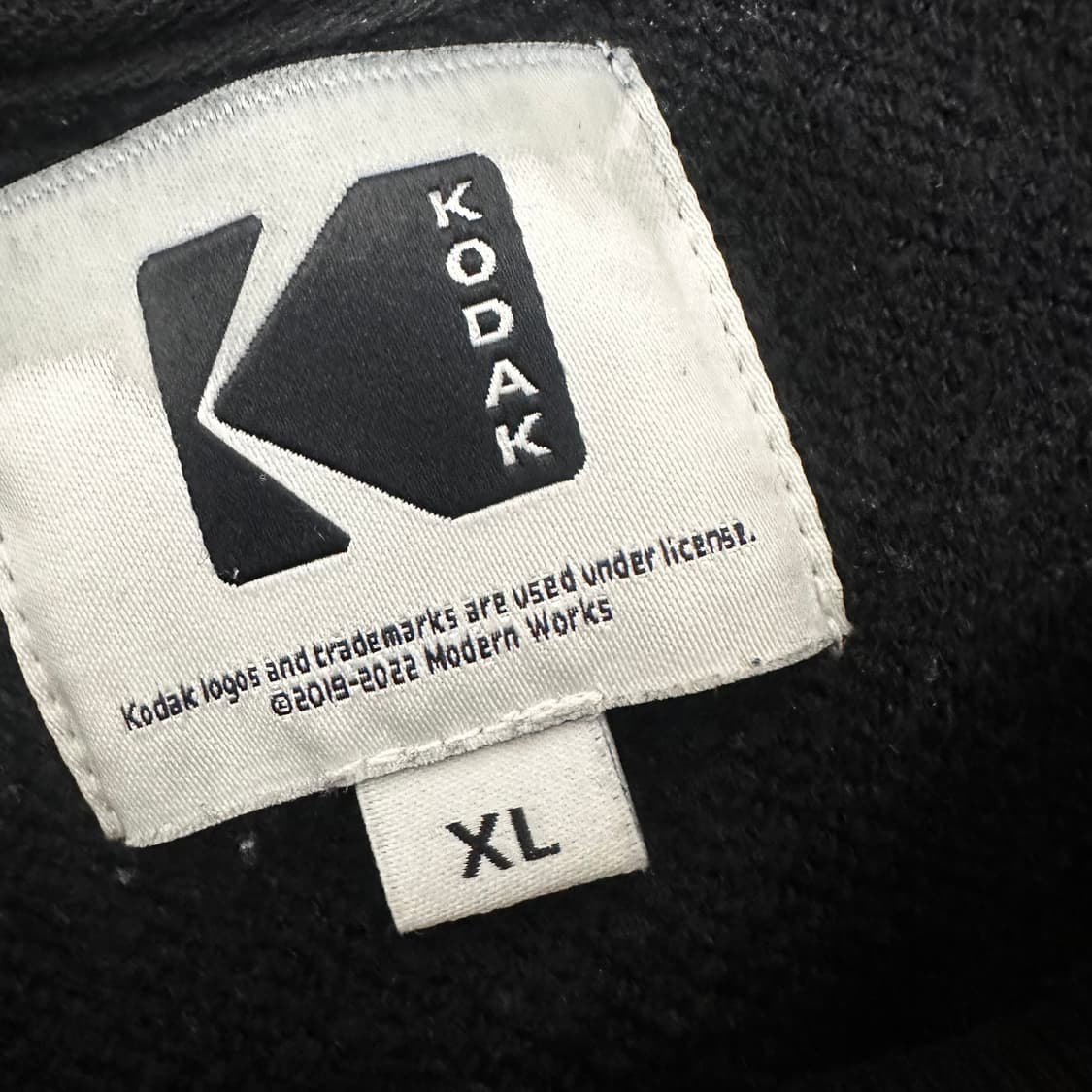 KODAK 코닥 기모 맨투맨 블랙 XL 상품이미지4
