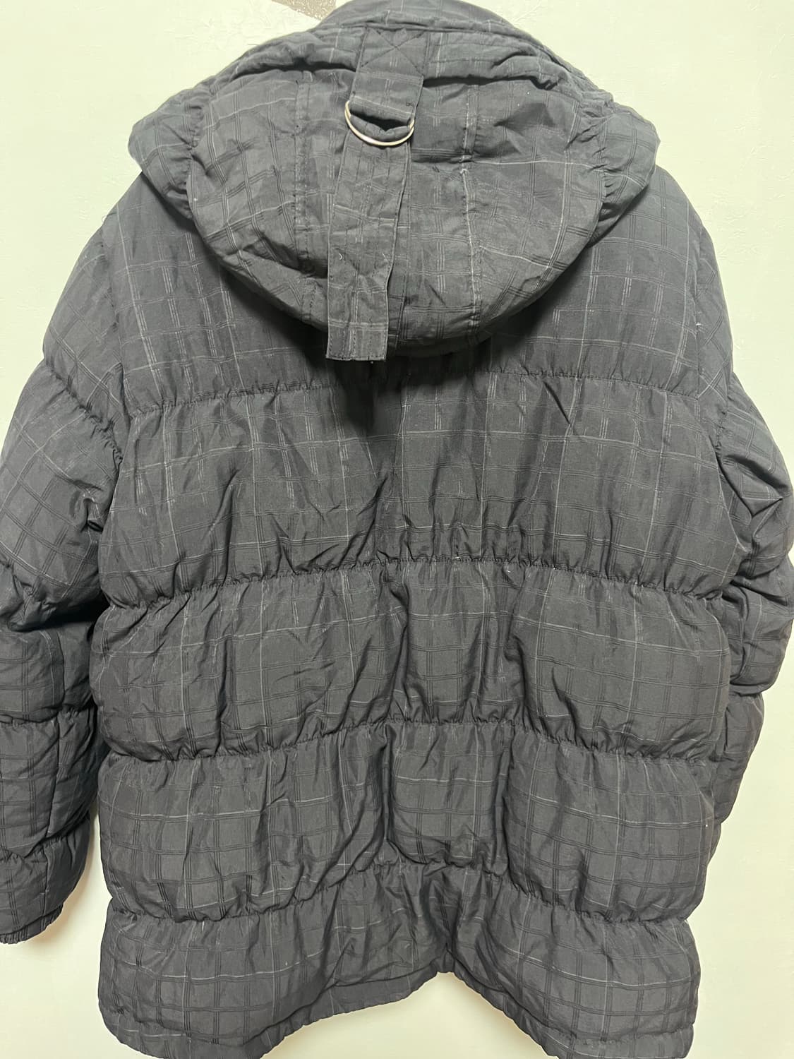 아디다스 블랙 체크  덕다운패딩 점퍼 상품이미지3