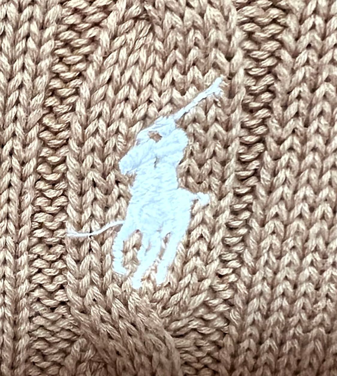 POLO 폴로 여자 꽈배기니트 케이블 반팔 라운드넥 캐주얼 M 95 66 상품이미지5