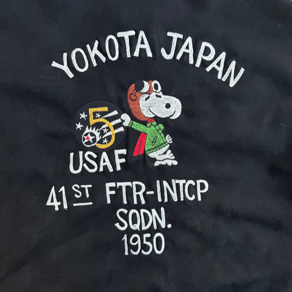 스누피 요코타 수베니어 자켓 USAF 1950 상품이미지4