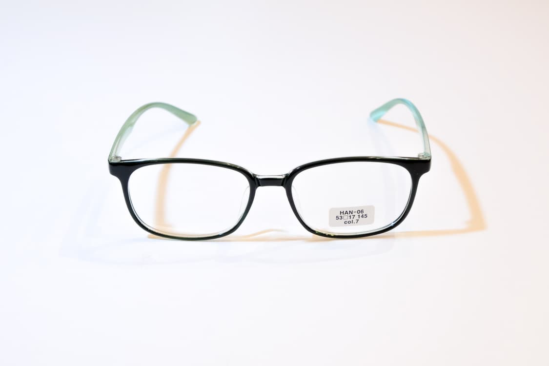 [Vintage] 블랙 & 민트 포인트 스퀘어 안경 상품이미지2