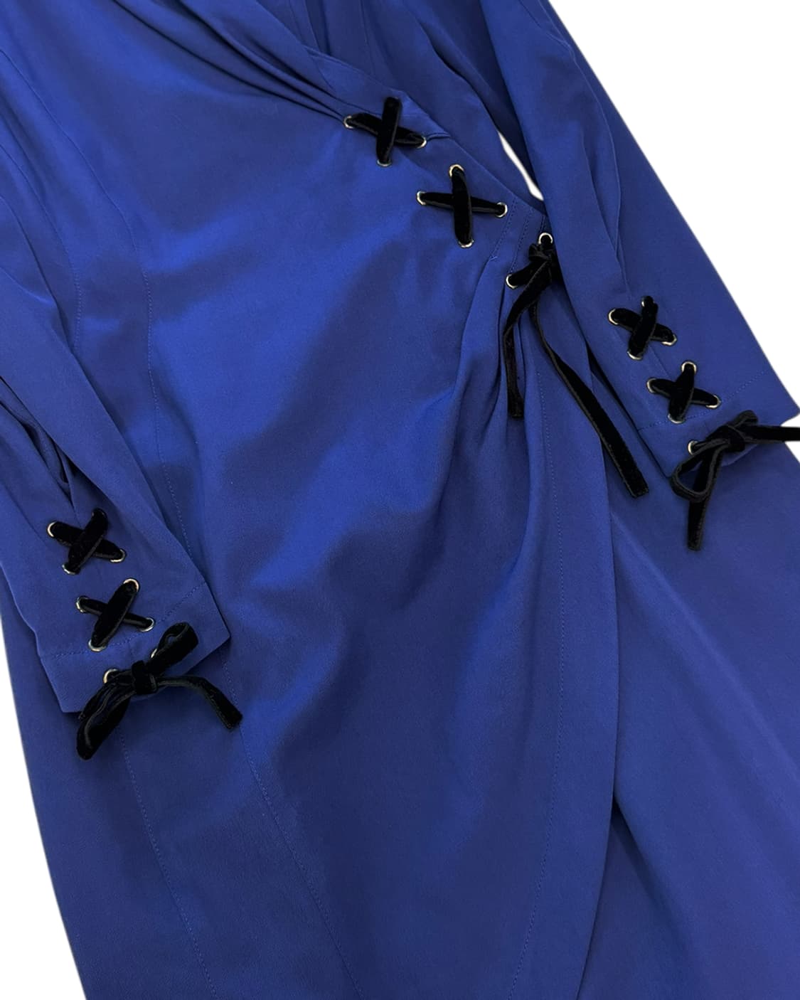 티에리 뮈글러 80s 리본 디테일 패디드 숄더 원피스 상품이미지7