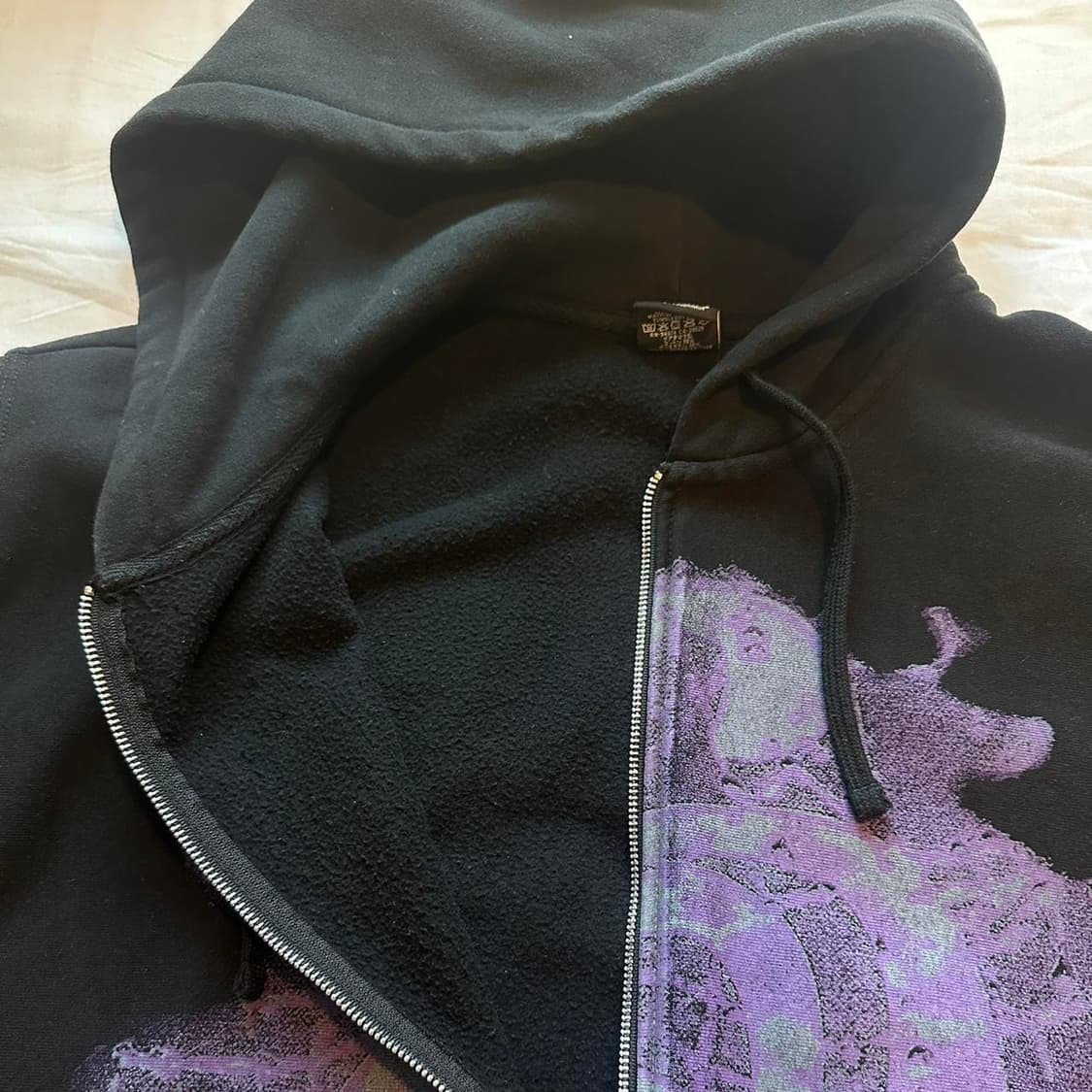 스투시 웹 S컬리 후드집업 블랙 상품이미지4