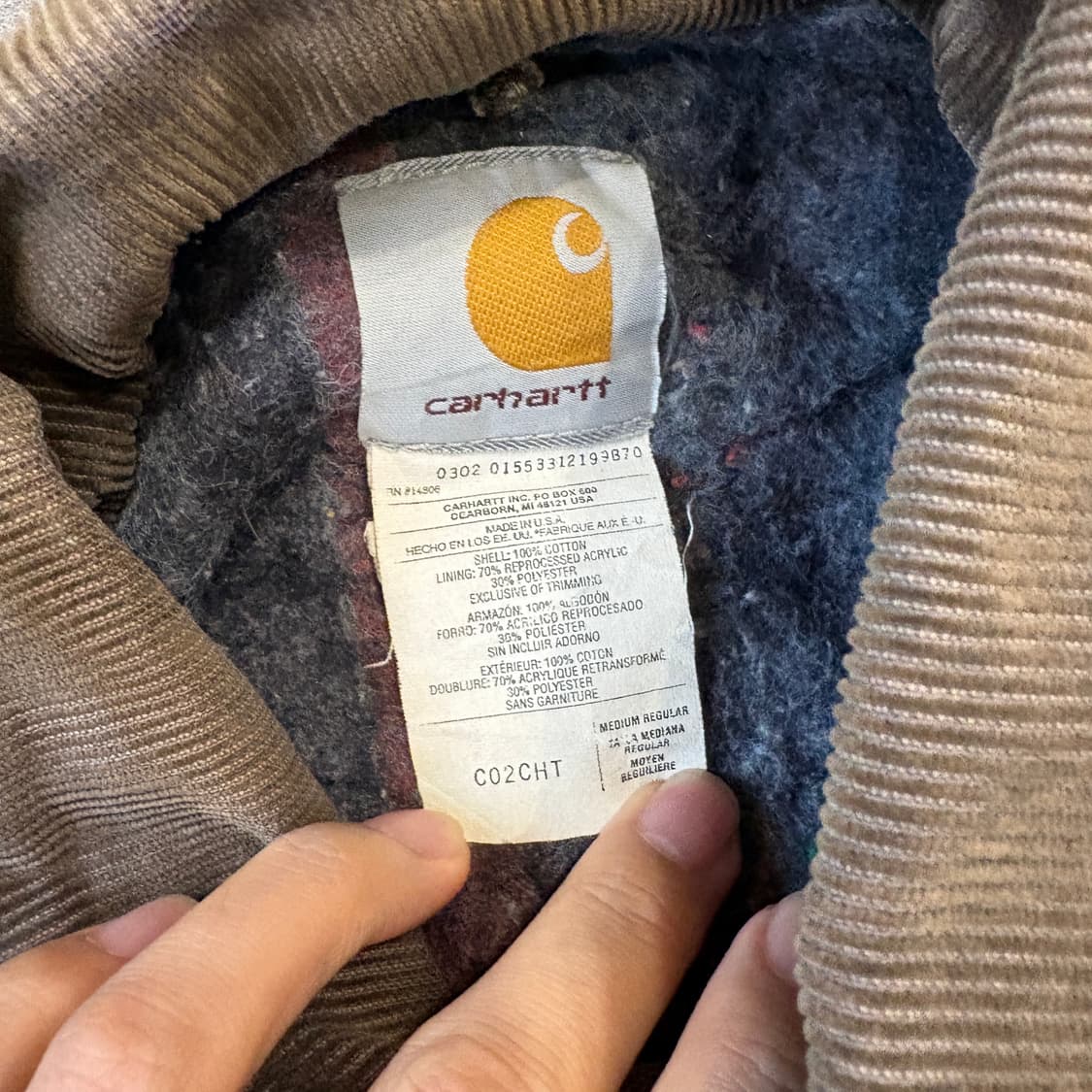 칼하트 정품 C02 브라운 덕 초어 자켓  상품이미지5