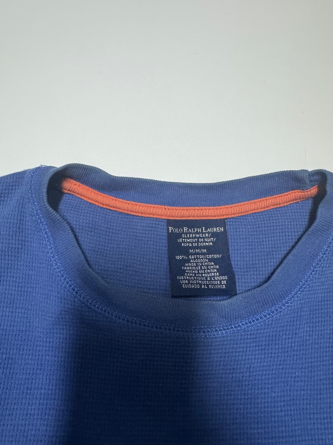 폴로 랄프로엔 와플 롱슬리브 긴팔티 M 상품이미지4