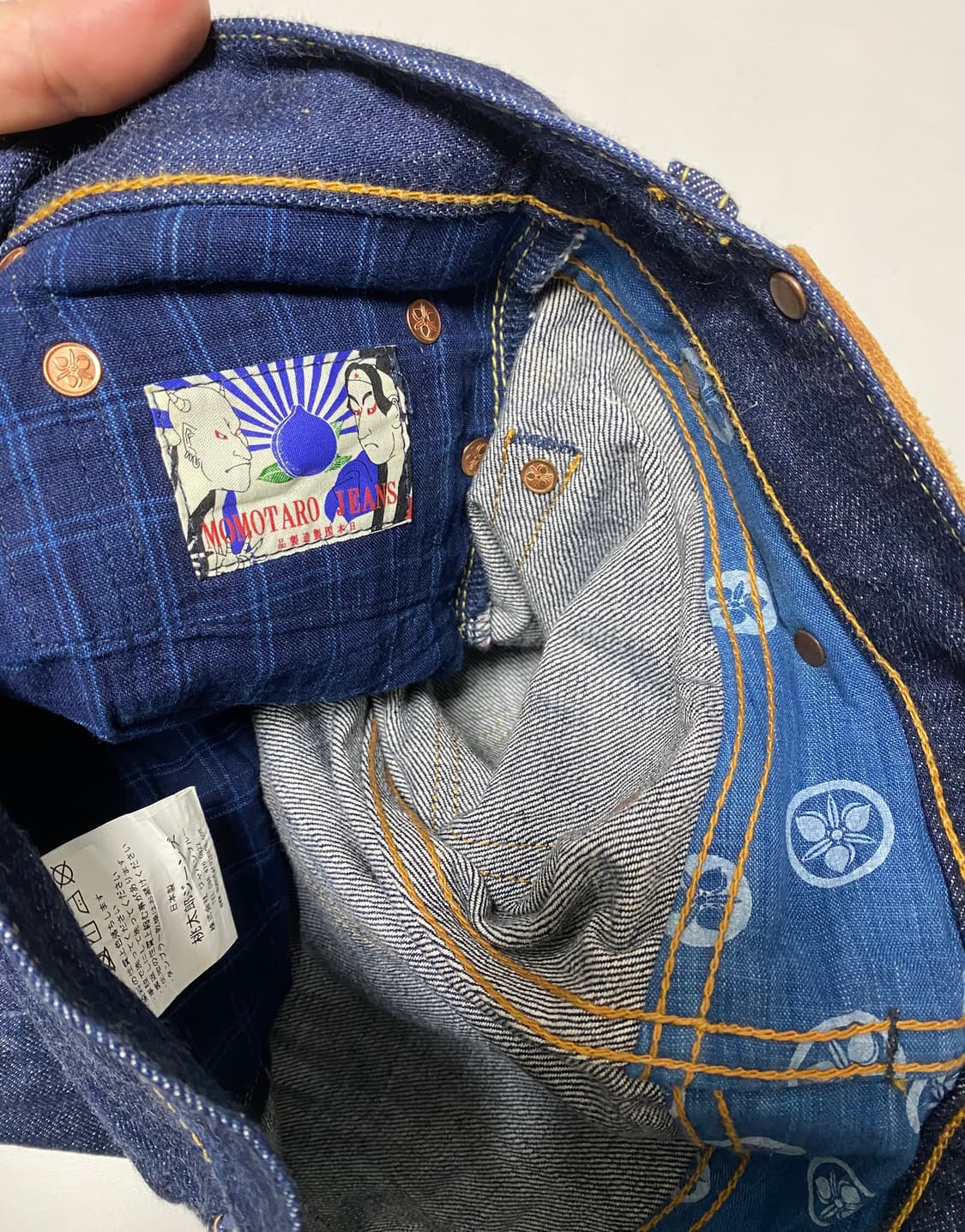 모모타로진 G007-MB 셀비지 데님 W28 상품이미지5