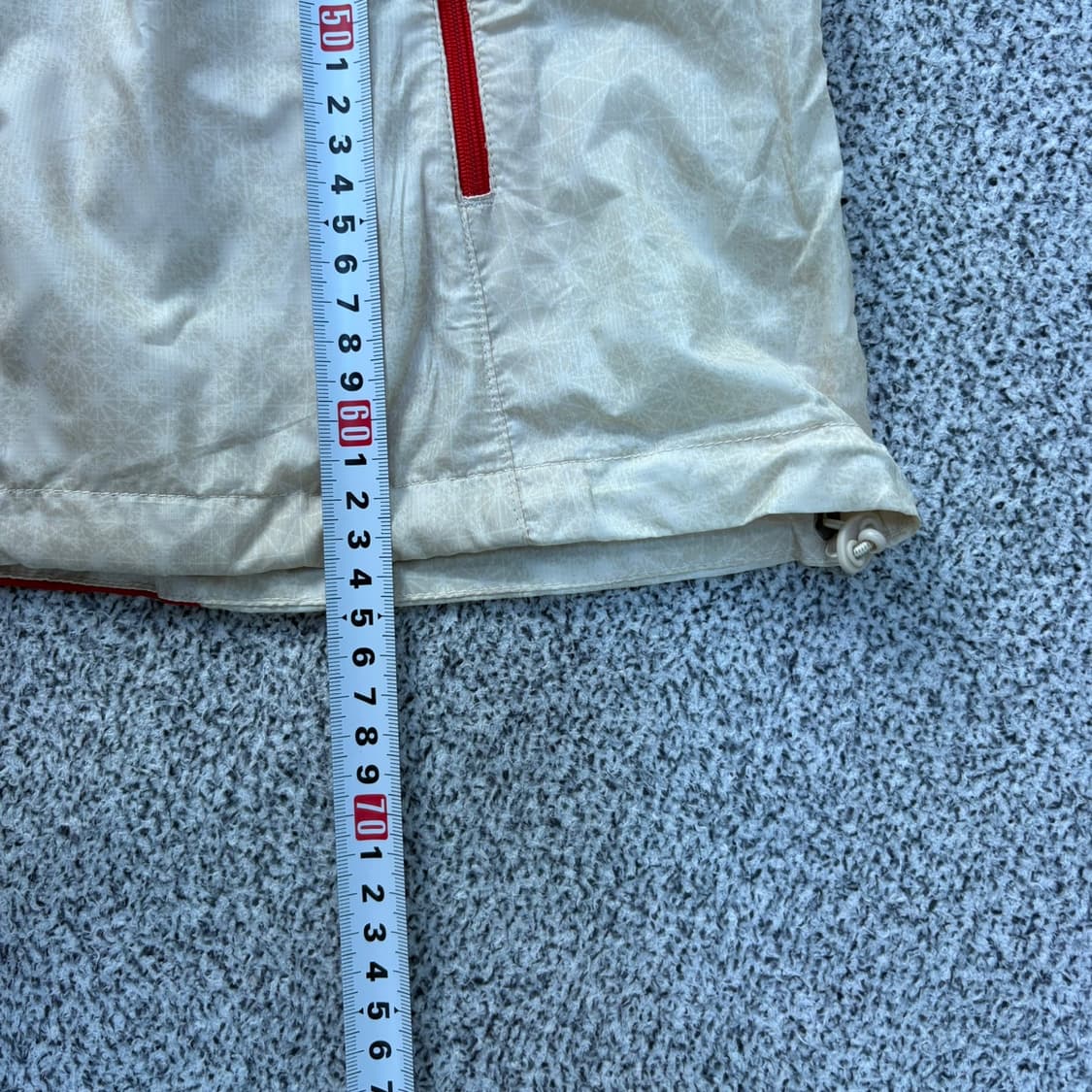 실측 밀레 골프 후드 바람막이 자켓 0423J 상품이미지8