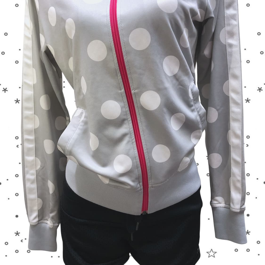 [90] 노스페이스 그레이 핑크 도트 져지 트랙탑 21 상품이미지3