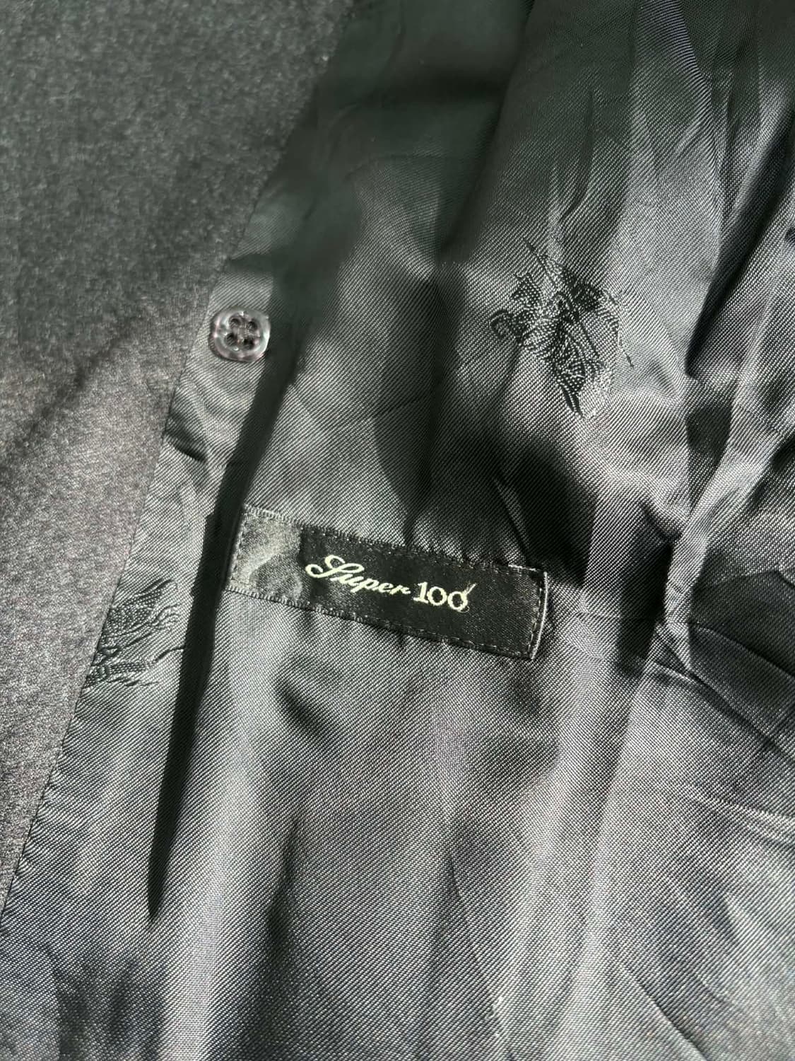 90s 버버리 × 로덴프레이 독일제 슈퍼 100 더블 브레스트 울 블레이 상품이미지6