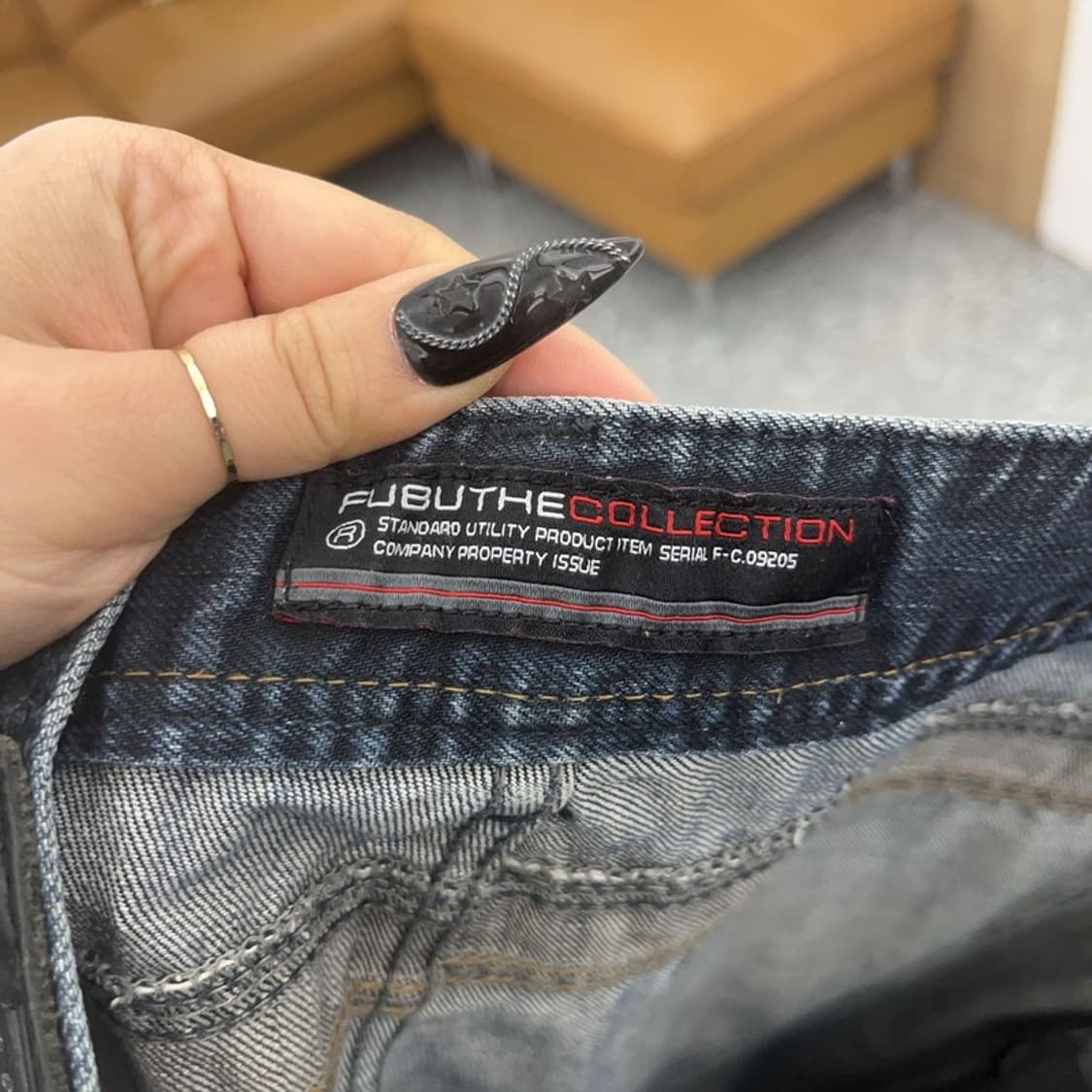 푸부 레트로 스트릿 빈티지 Y2K 힙로고 데님팬츠 35인치 C08677 상품이미지6