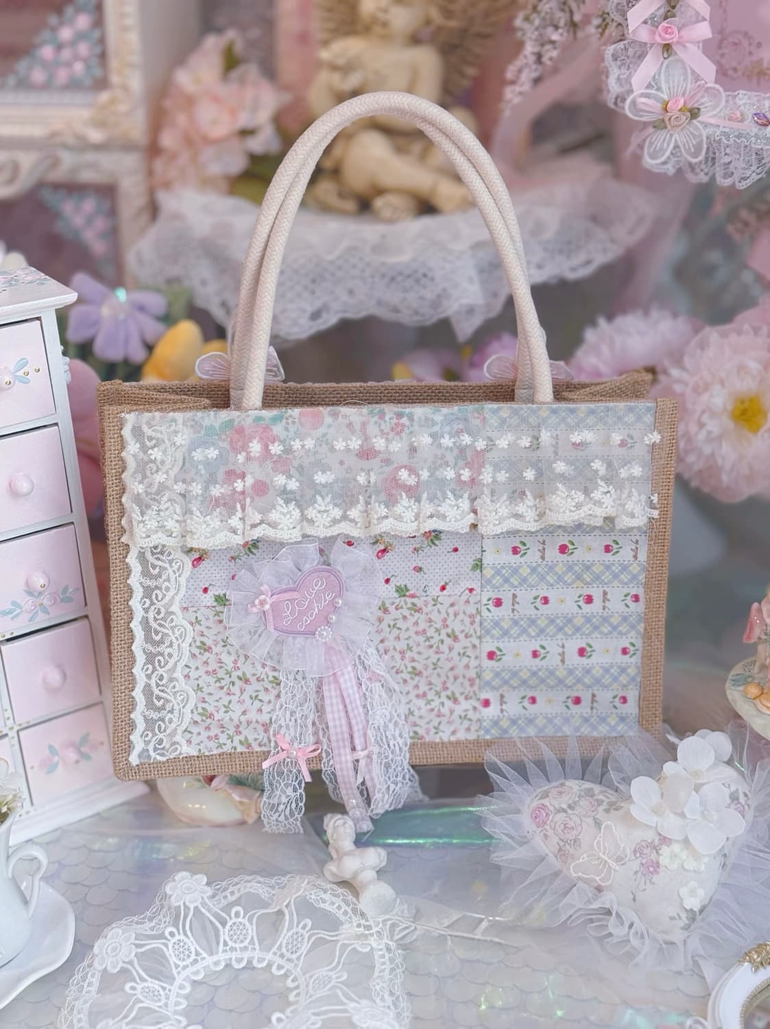 핸드메이드 패치워크 토트백 상품이미지2