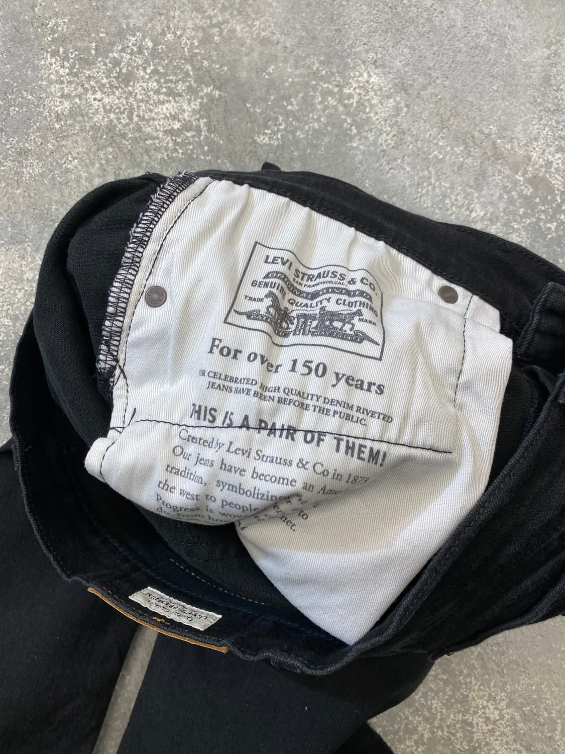 [32] Levi's 505 리바이스 프리미엄 빅E 블랙 데님팬츠 상품이미지9