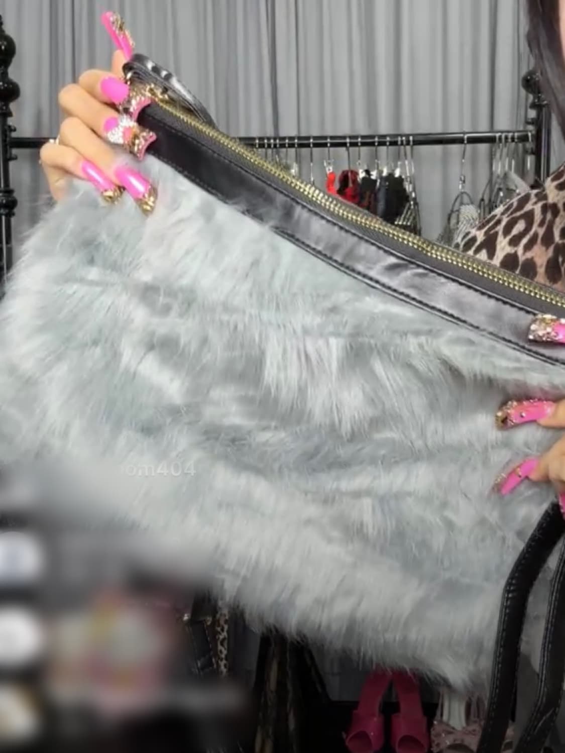 아케호무 빈티지 세실맥비 그레이 퍼 클러치 숄더백 상품이미지1