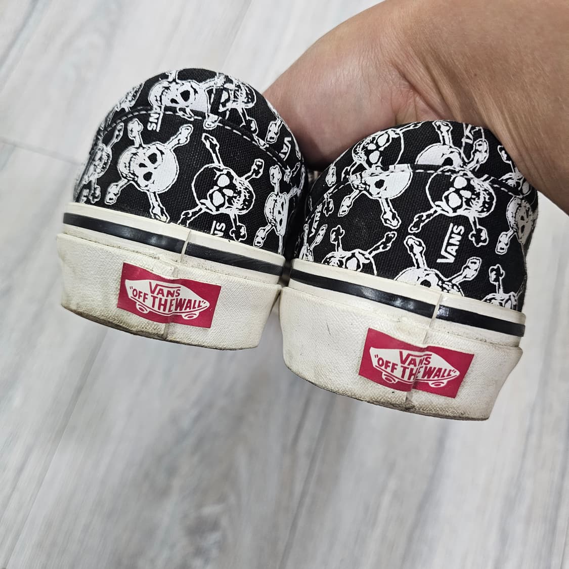 반스 어센틱 스컬 패턴 스니커즈 270mm 상품이미지3