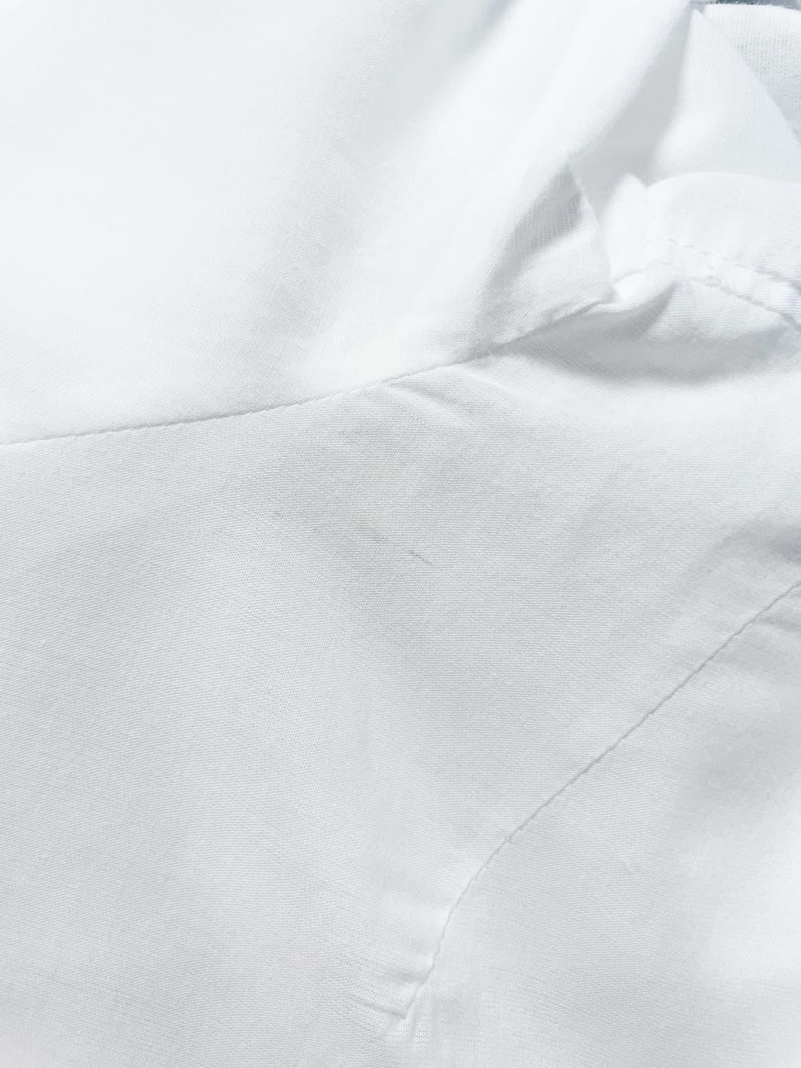 Pleated Front Half Sleeve Shirt - White 상품이미지7
