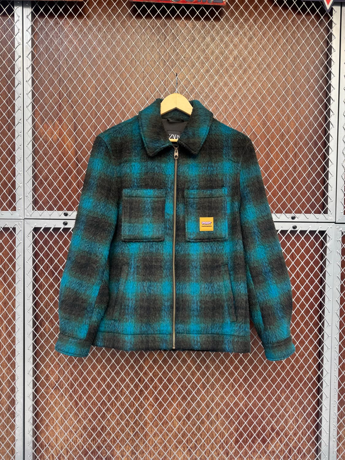 ZARA 자라 체크 플라넬 집업 자켓 S 상품이미지4