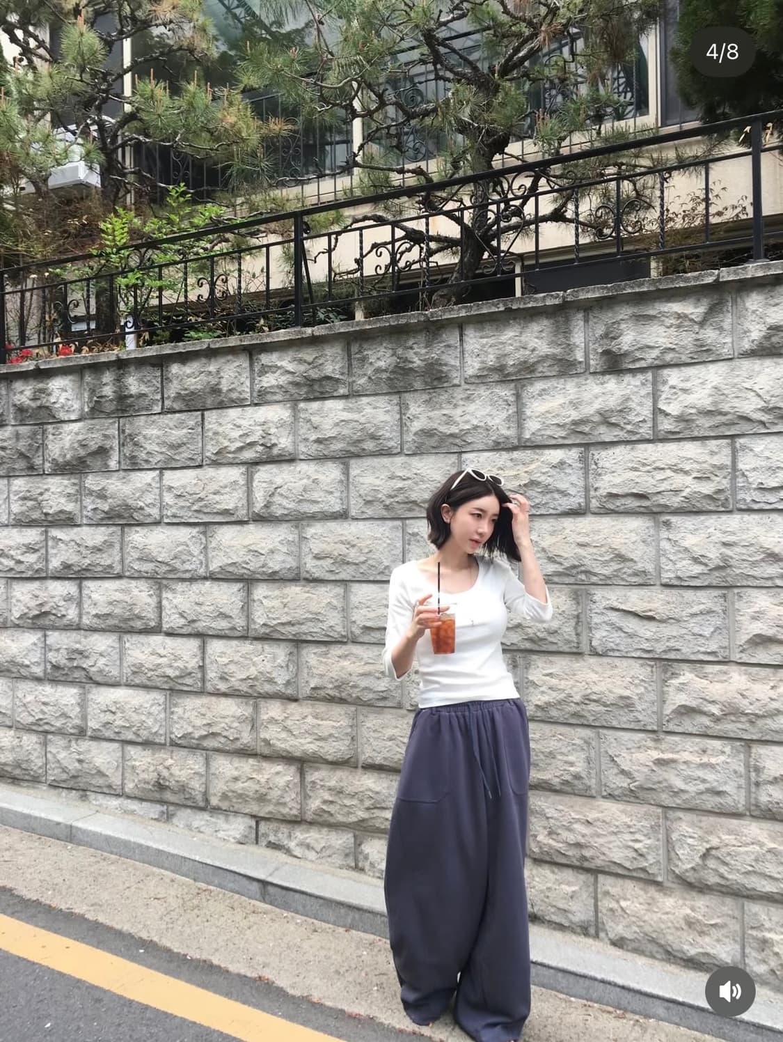 유넥라인 여리핏 7부 (화이트, 블랙) 상품이미지2