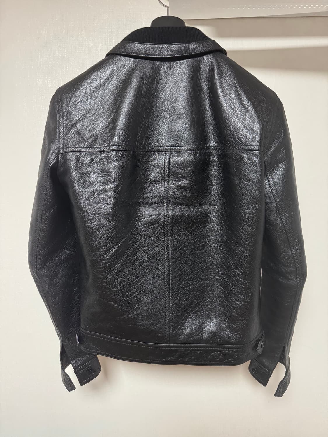 생로랑 14FW 에디 레더 트래퍼 자켓 44사이즈 상품이미지3