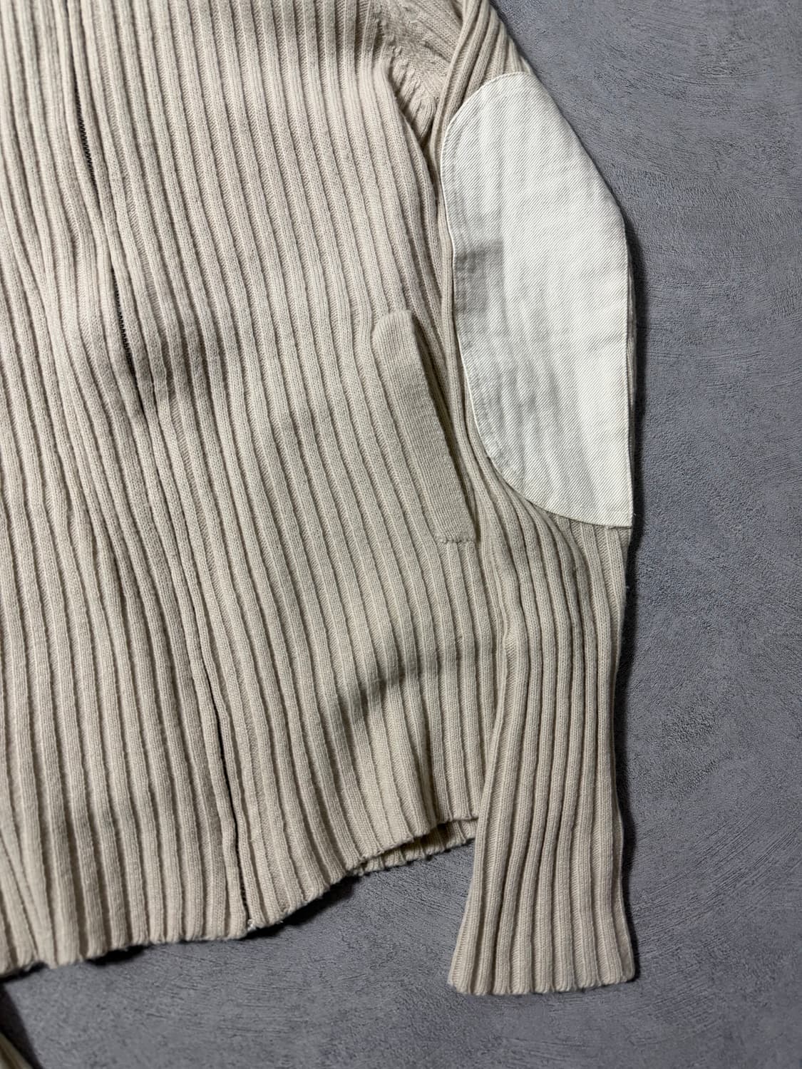 츠모리치사토 패치워크 골지 니트집업 상품이미지5