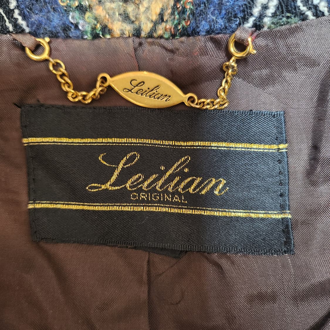 일본 브랜드  패턴 트위드 코트 ●표기사이즈 0 (55~66) 상품이미지3