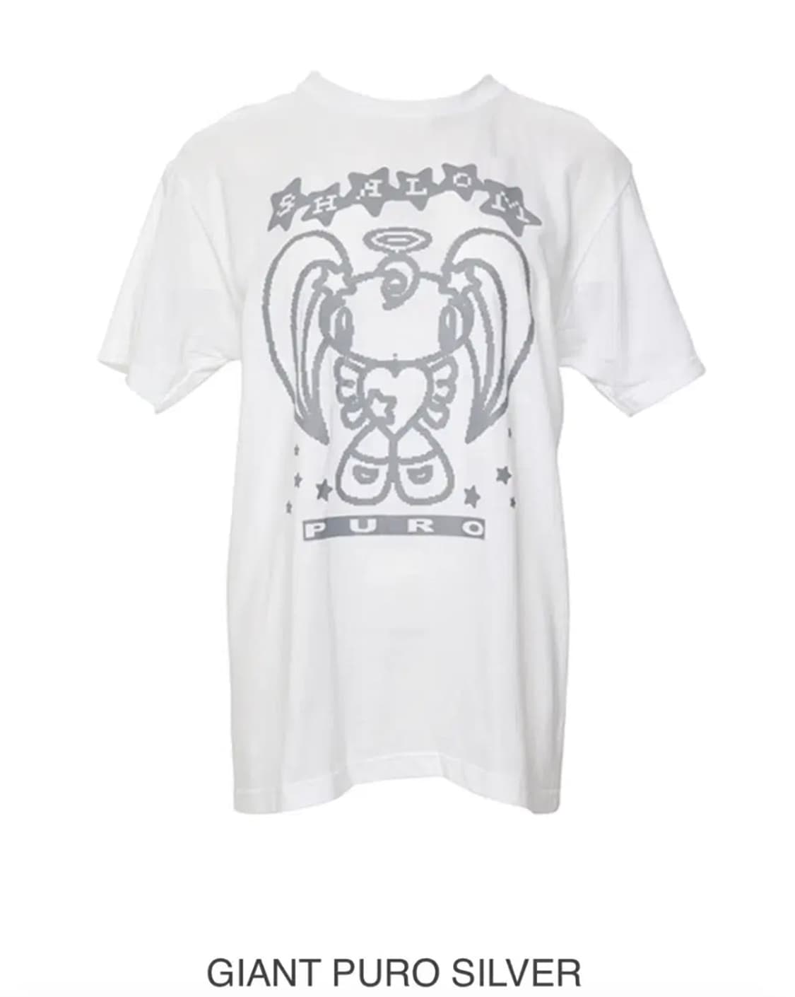 샬롬클럽 자이언트 퓨로 반팔 티셔츠 실버 상품이미지1