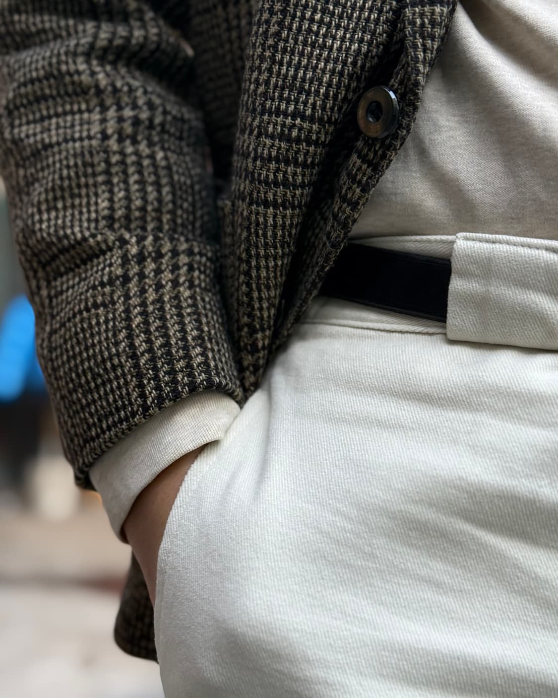 90‘s 빈티지 글렌체크 트위드 자켓 100-103 상품이미지10