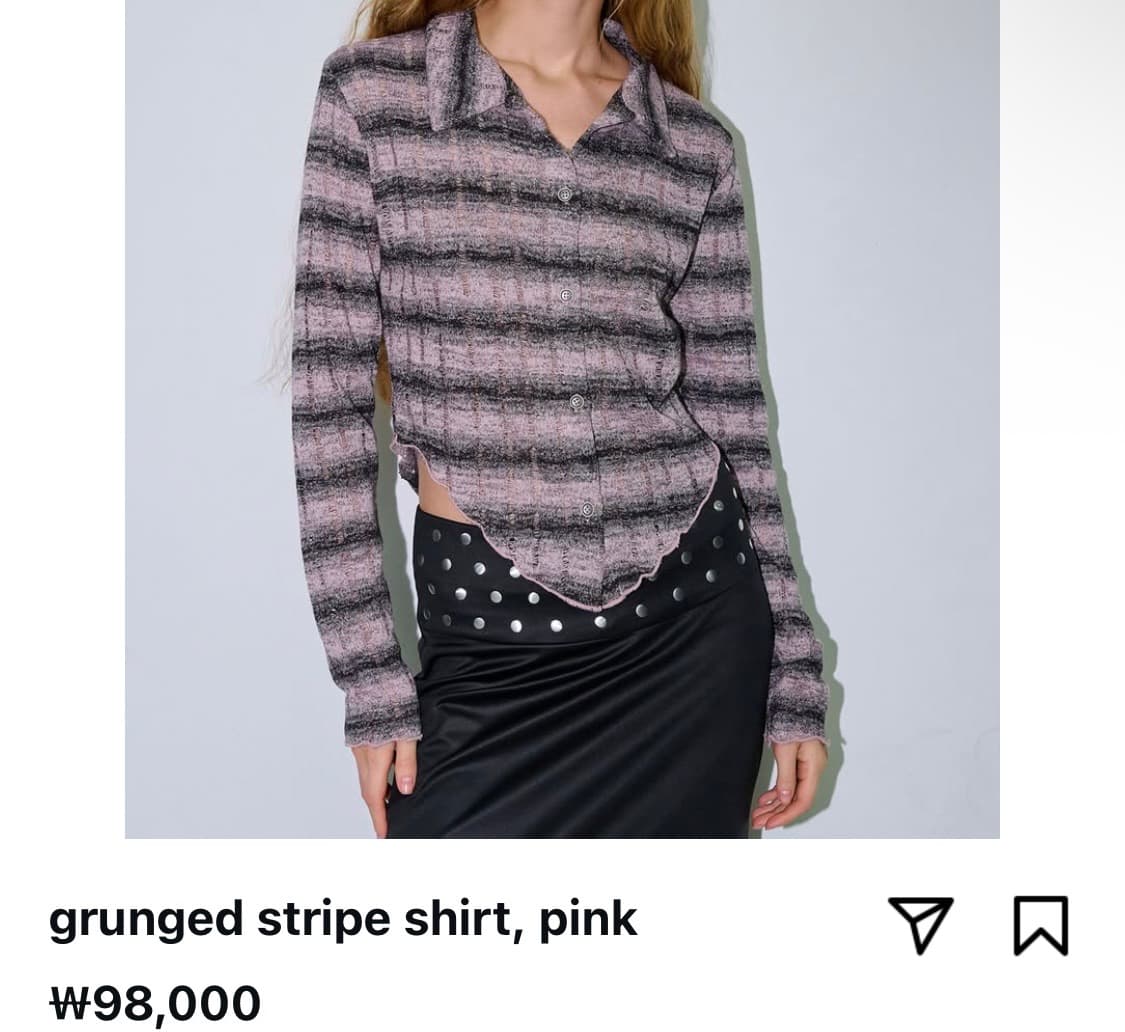 폴리수엠 그런지 스트라이프 셔츠 상품이미지3