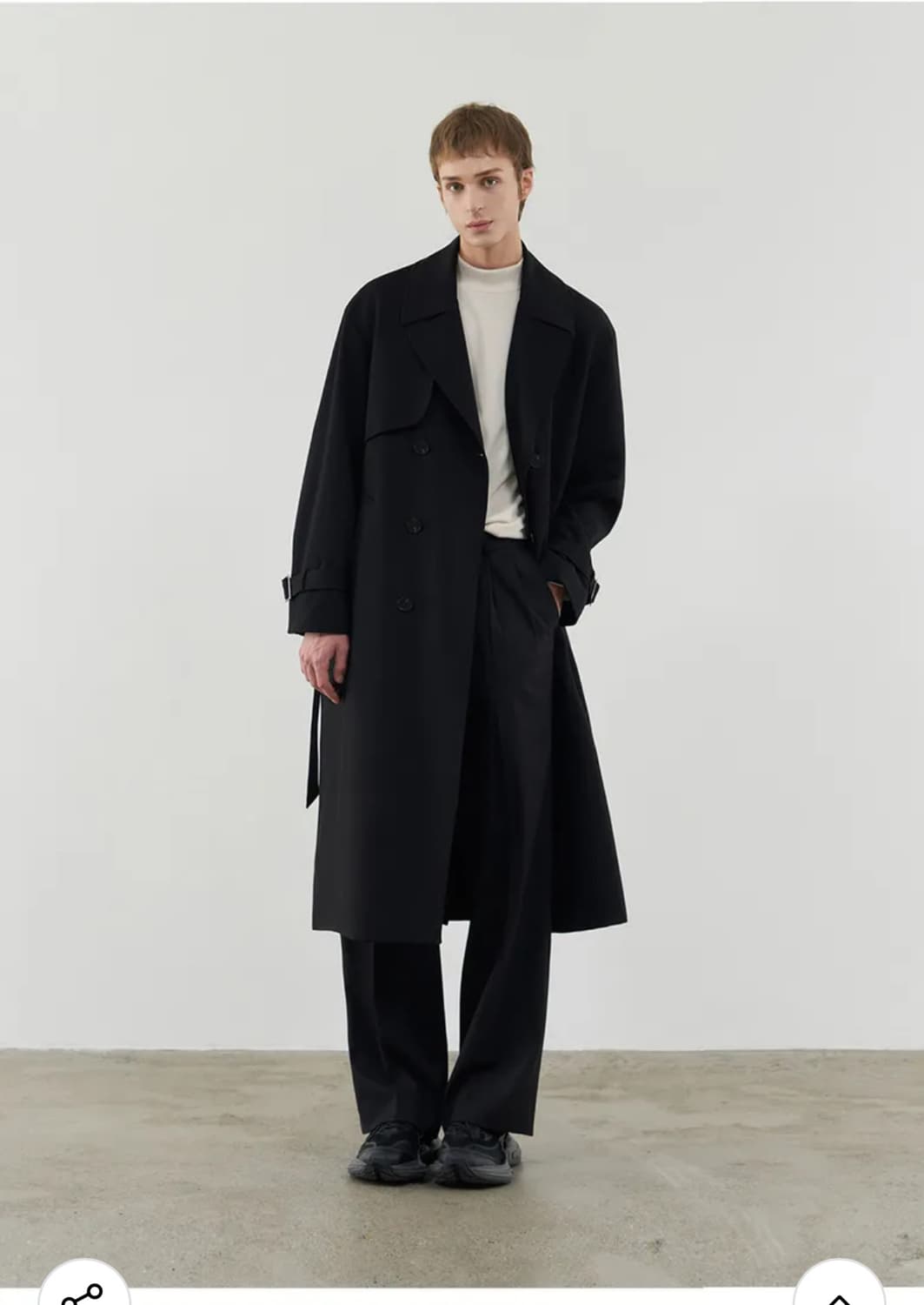 드로우핏 트렌치코트 블랙 상품이미지3