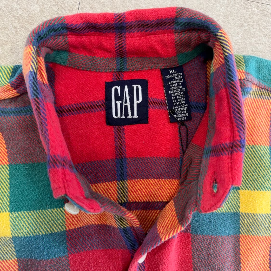 90s 올드 갭 체크 셔츠 상품이미지3