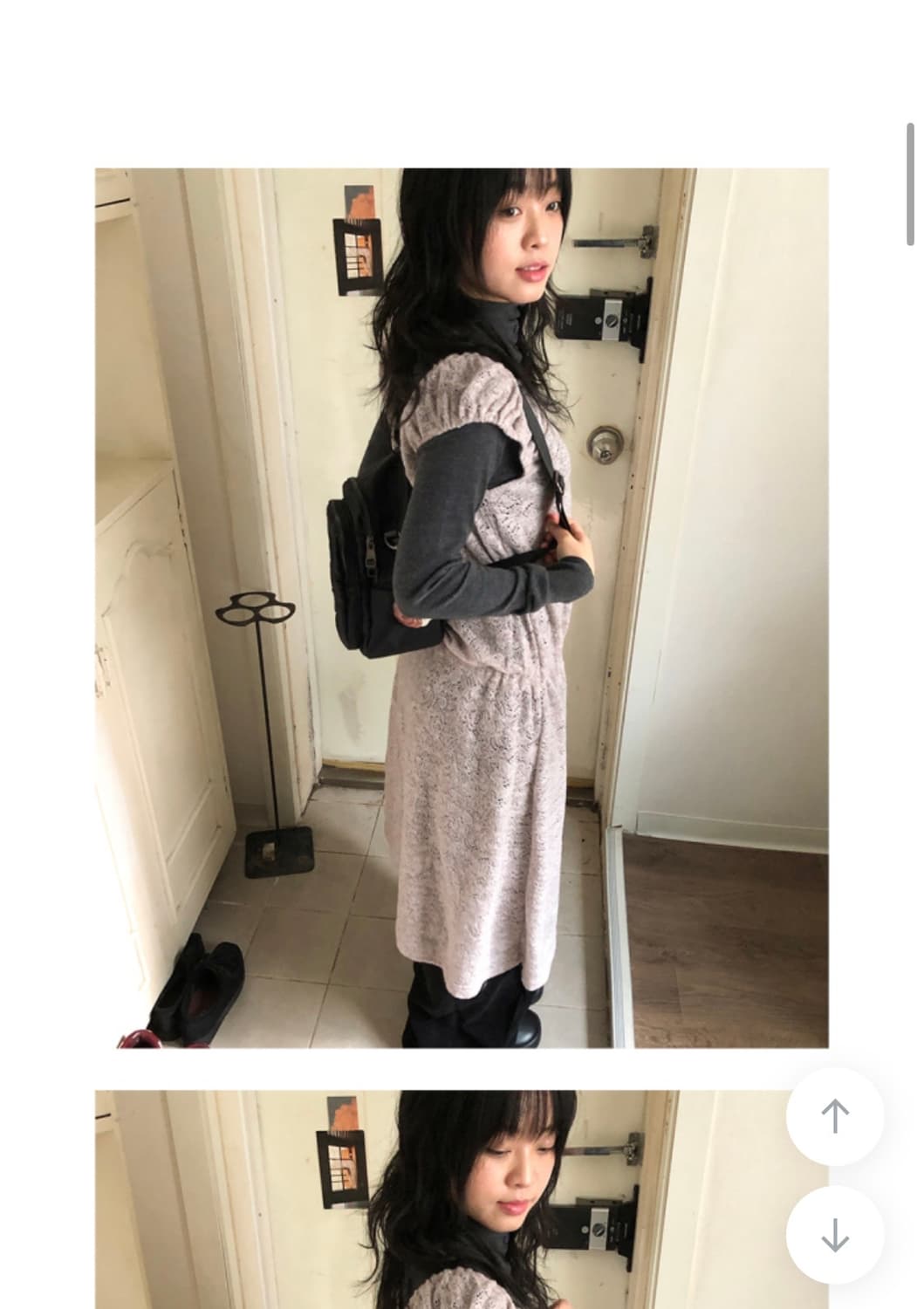 샵더기 Duggy 크로셰 롱 니트 원피스 바이올렛  상품이미지4