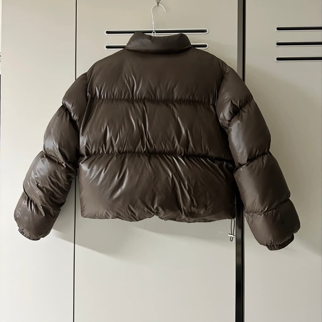 무드인사이드우먼 크롭 숏패딩 브라운 상품이미지3