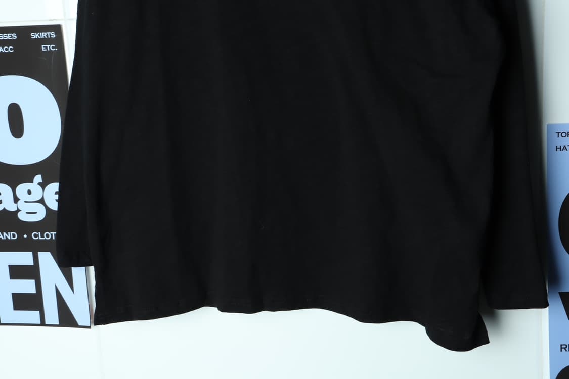 (L-2XL) 굿라이프웍스 긴팔티셔츠 쭉티 박시 새상품 블랙-H30018 상품이미지4