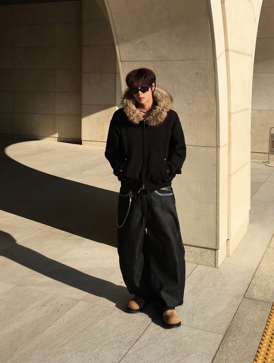 라쿤 기모 후드집업 [free size] 상품이미지2