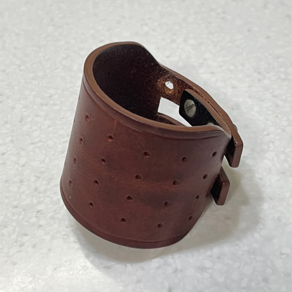 릭오웬스 14SS "VICIOUS" 레더 커프 팔찌 카라멜 상품이미지3