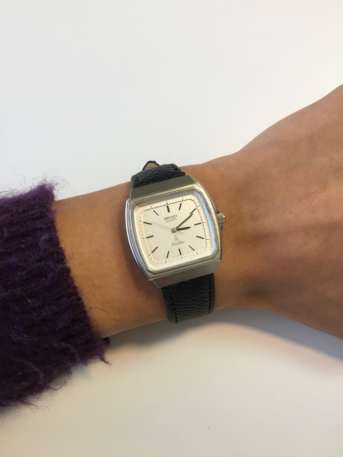 80s seiko silver wave square quartz 상품이미지5